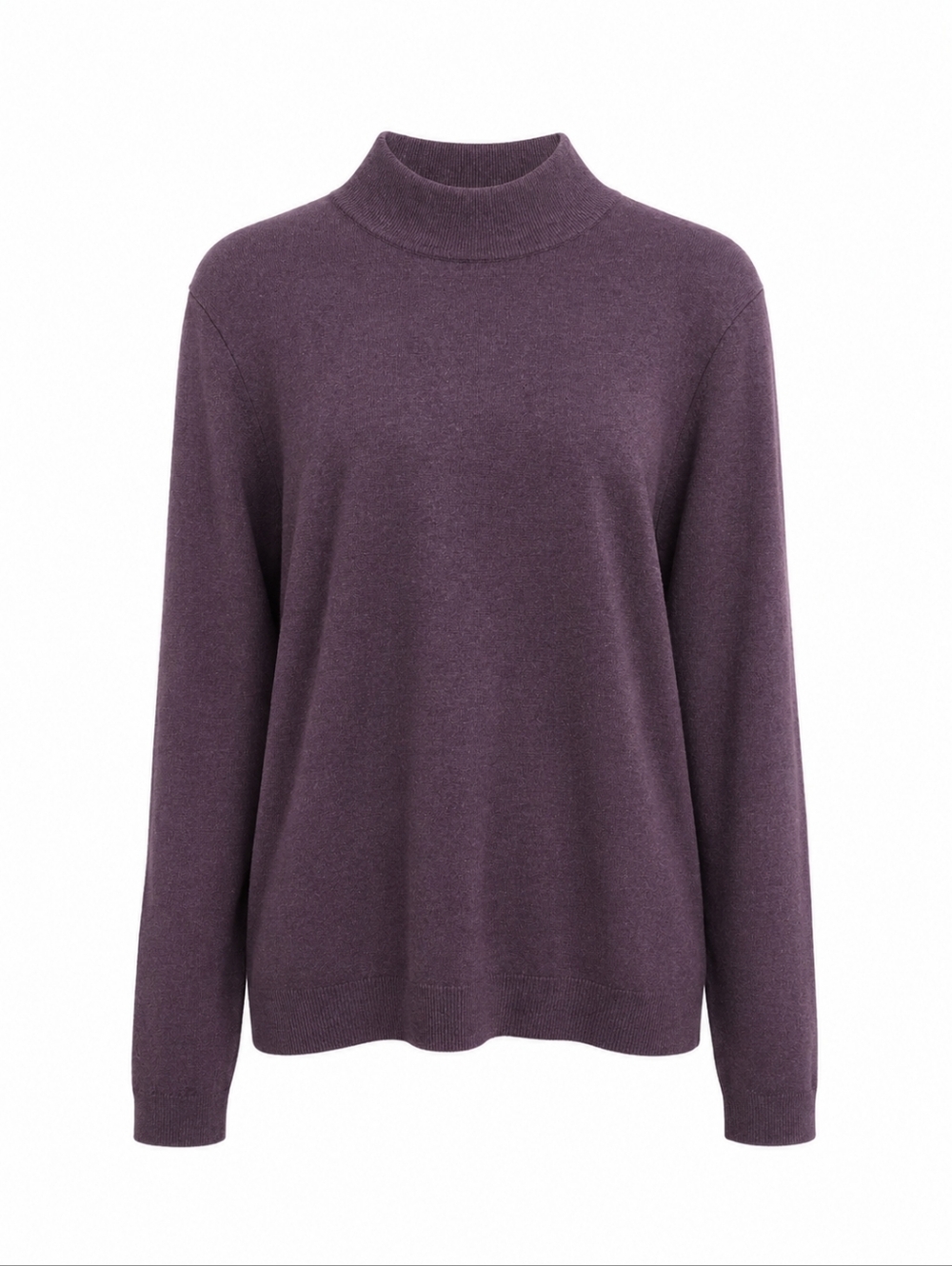 Jack Victor Mens Burgundy Silk Cashmere Wool Knit Mock Neck Sweater Old Money M